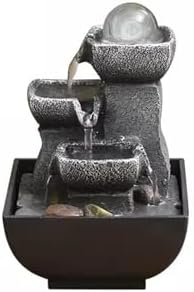 GRFIT Tabletop Fountain with Rotating Beads and Flowing Water