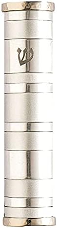 YourHolyLandStore Modern Jewish Mezuzah Case - Matte and Glossy Aluminum
