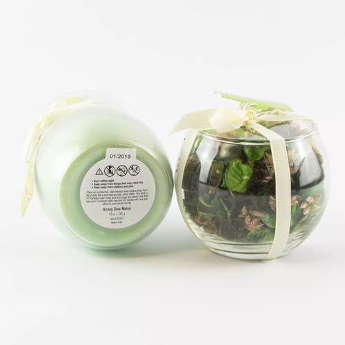 Fragrant Delights Honeydew Melon Candle and Potpourri Set