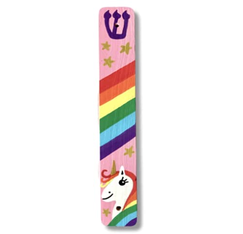 Lea Joelle Pink Unicorn Mezuzah Decor