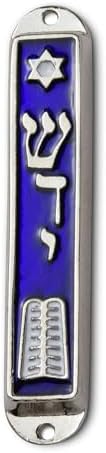 Peer Hastam 10 Commandment Mezuzah Silver Tone 35 Inch Case