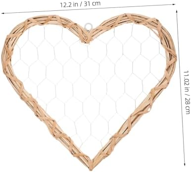 Rustic Heart Shaped Willow Wreath Wall Decor Frame