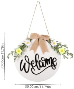 STOBAZA Round Sunflower Door Wreath Hanger Decor
