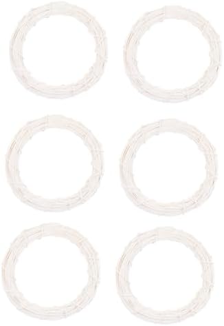 6pcs Rattan Door Hanging DIY Wreath Hanger Jute Twine Front Door Wall Decor