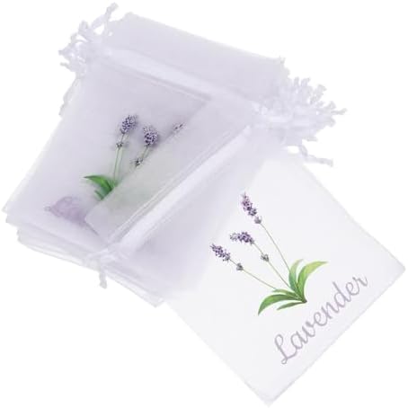 MAGICLULU 20pcs Lavender Sachet Bags Empty Fragrance Pouches for Herbs Spices and DIY Crafts
