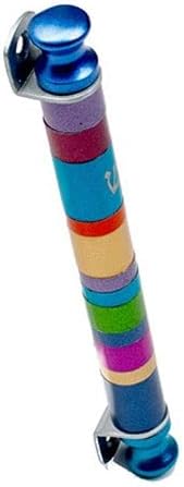 YourHolyLandStore Aluminum Modern Mezuzah Case - Multicolor