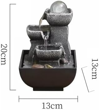 GRFIT Tabletop Fountain with Rotating Beads and Flowing Water