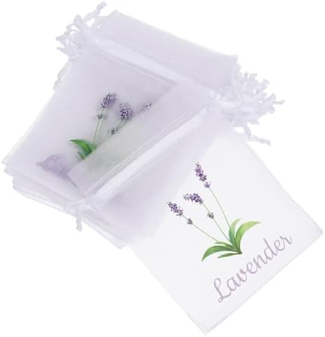 StobaZA 20pcs Lavender Sachet Bags Empty Drawstring Pouches for Storage and Home Organization