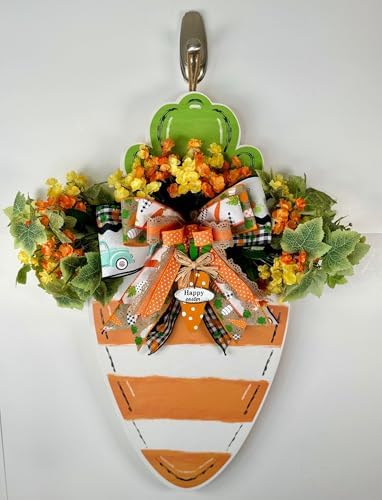 Spring Carrot Door Wreath for Home Decor
