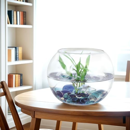 FUTUREPLUSX 5 Lb Blue Mixed Flat Glass Marbles Vase Fillers