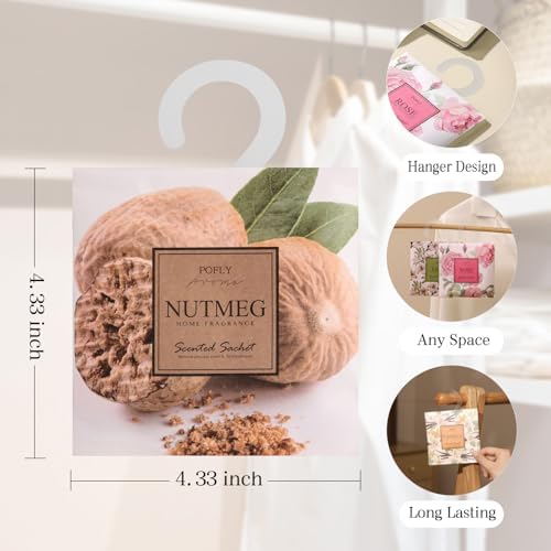12 Pack Nutmeg Scented Sachets for Home Freshness