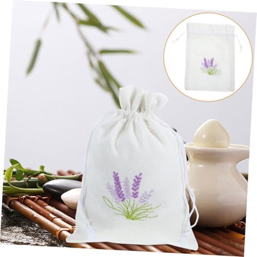 Happyyami Lavender Drawstring Cotton Sachet Bag for Fragrance Storage