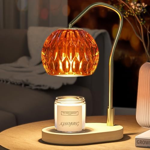 Amber Candle Warmer Lamp with Timer and Dimmer