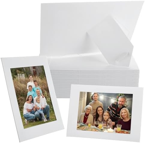 100Pcs Paper Picture Frames with Easel Stand for DIY and Events