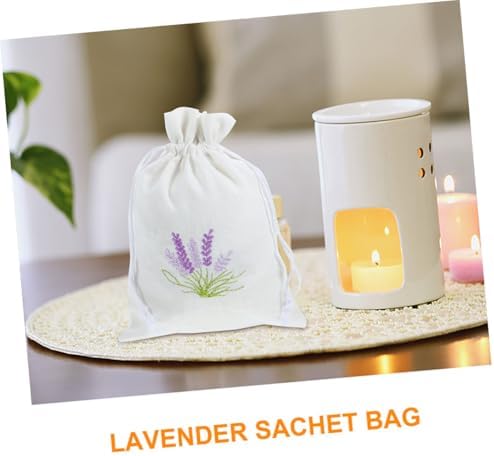 Happyyami Lavender Drawstring Cotton Sachet Bag for Fragrance Storage