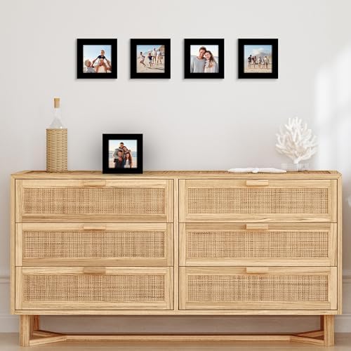 Americanflat 4x4 Picture Frame Set of 5 Black