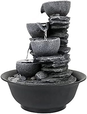 Naturefalls Indoor Tabletop Water Fountain 106 Inch 4 Tier with LED Light