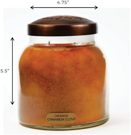A Cheerful Giver Orange Cinnamon Clove 34oz Candle Jar with Lid