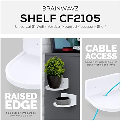 BRAINWAVZ 5 Inch Floating Shelf Universal Mount Holder