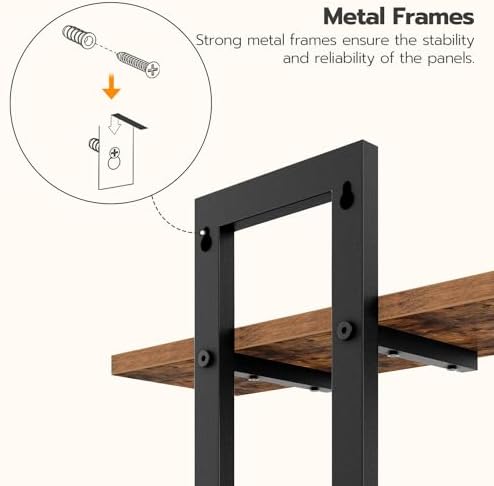HOOBRO Floating Shelves Set of 3 2-Tier Wall Mounted Storage