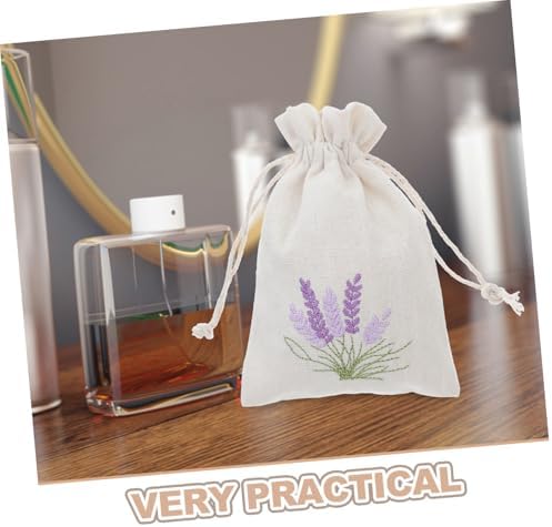 Gatuida 10 Pack Empty Drawstring Sachet Bags Lavender Decorative Packaging Holders