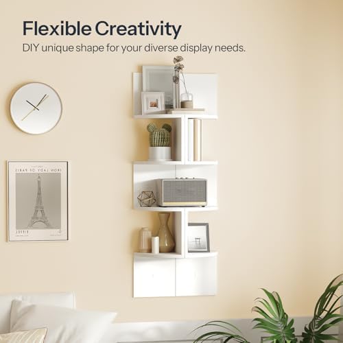 HOOBRO 4-Tier Floating Corner Shelves Set of 2