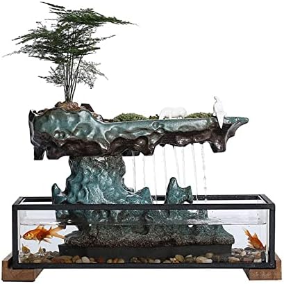Stress Relief Indoor Tabletop Fountain with Rockery Design