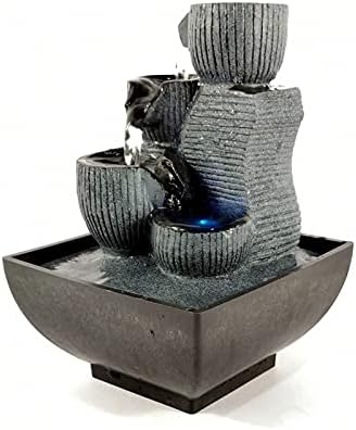 Indoor Fountain with LED Rolling Ball for Home Office Decor