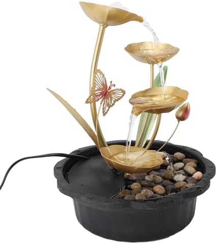 Desktop Water Fountain Ornament with USB and LED Light