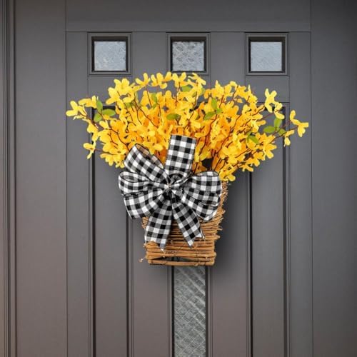 2025 Cream Hydrangea Door Hanger Basket Wreath