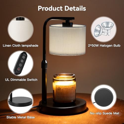 Dexnump Candle Warmer Lamp with Timer and Dimmer