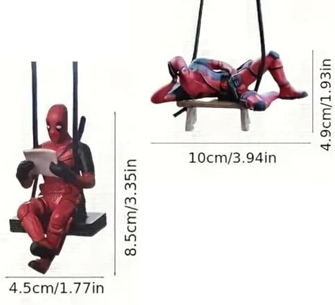 2Pcs Funny Swinging Superhero Car Decoration for Kids and Adults