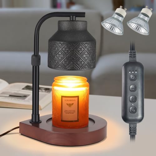 Dimmable Candle Warmer Lamp with Timer and Adjustable Height
