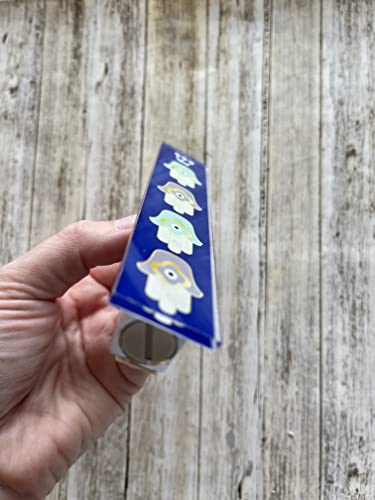Hamsa Mezuzah Acrylic Aluminum Scroll Case
