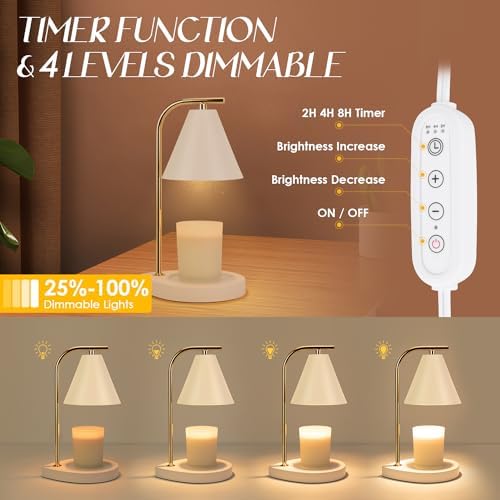 Candle Warmer Lamp with Timer and Dimmer Control