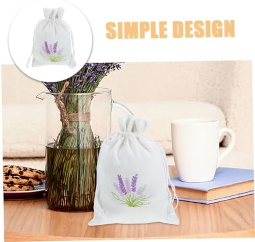 HEALLILY 5pcs Decorative Drawstring Lavender Scented Pouches