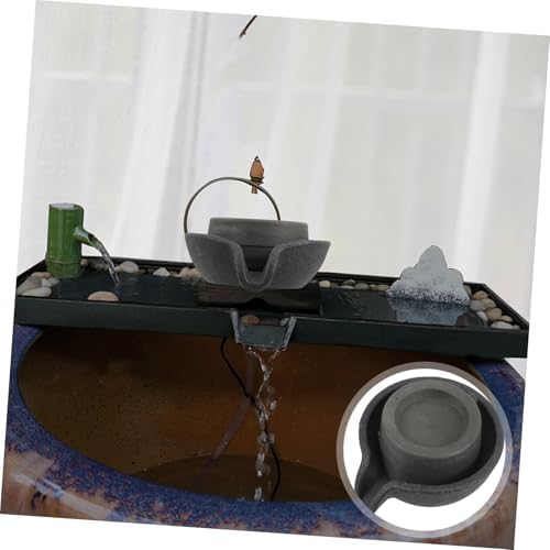 POPETPOP Rotating Millstone Tabletop Fountain with Continuous Flow