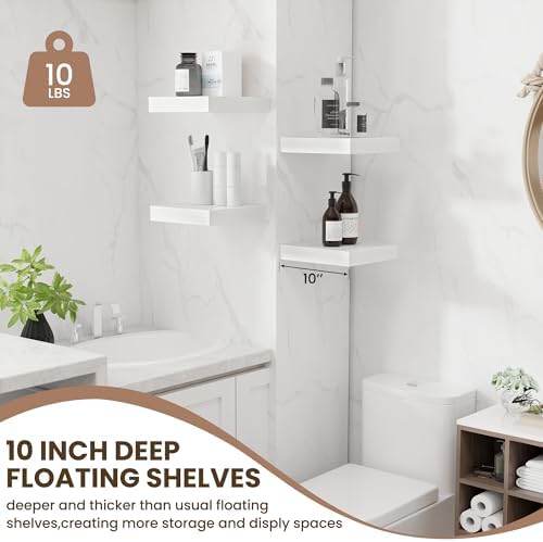 Fun Memories 10 Inch Deep Floating Shelves Set of 2