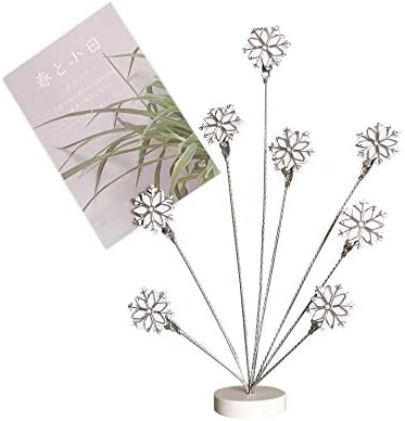 8-Branch Family Tree Photo Frame Holder with Snowflake Design