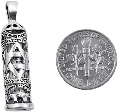 AJDesign Real 925 Sterling Silver Mezuzah Pendant Charm