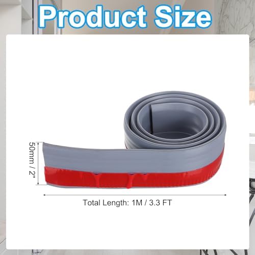 PATIKIL Door Draft Stopper 33FT Gray Silicone Weather Stripping Seal