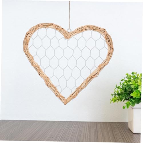 Rustic Heart Shaped Willow Wreath Wall Decor Frame