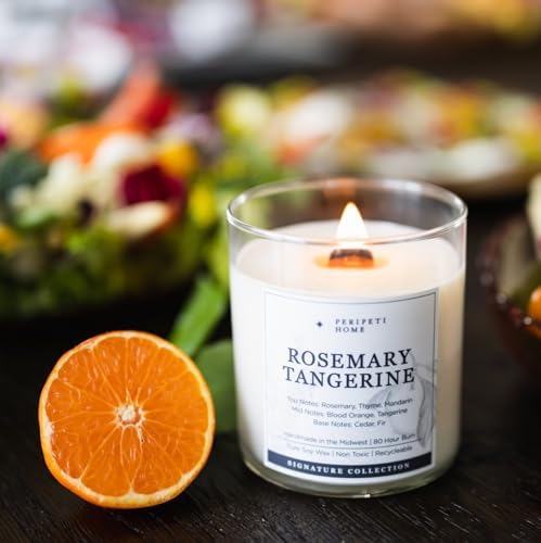 PERIPETI Home Rosemary Tangerine Scented Candle