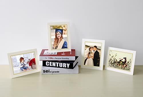 Golden State Art 25 Pack 5x7 Photo Frame Cards with Easel