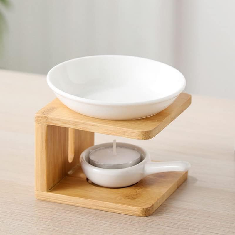 Warmself Wooden Essential Oil Burner with Candle Holder