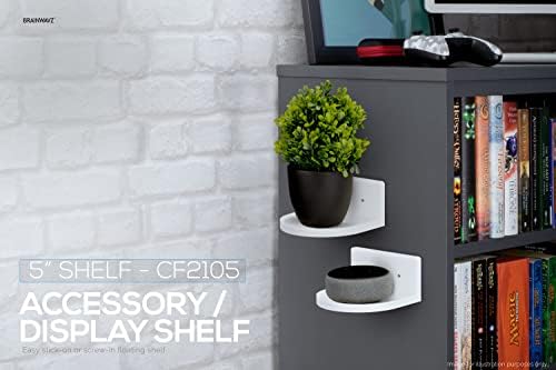 BRAINWAVZ 5 Inch Floating Shelf Universal Mount Holder