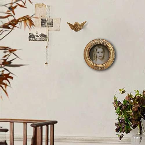 Small Vintage 3x3 Round Picture Frame