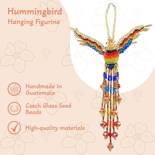 Mia Jewel Shop Gold Rainbow Hummingbird Hanging Ornament