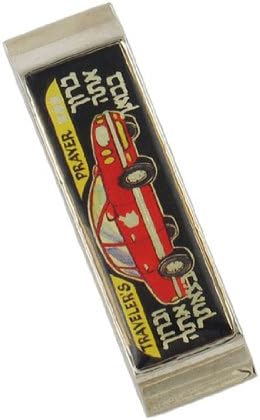 Car Mezuzah with Red Jerusalem Car Decoration