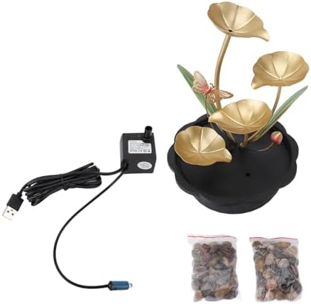 Desktop Water Fountain Ornament with USB and LED Light